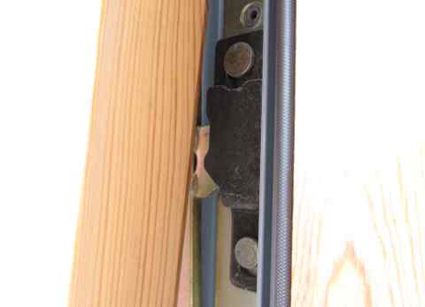 view of the right-hand-side of the window frame when slightly ajar